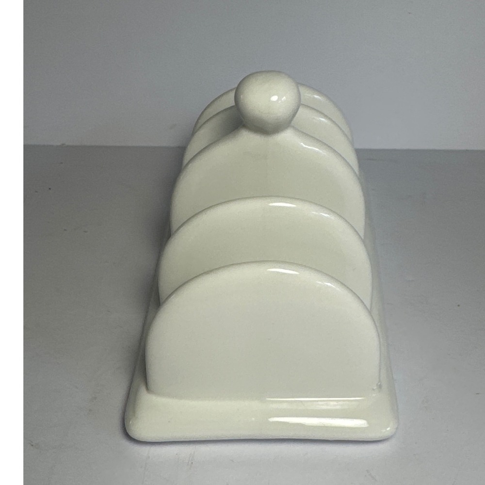 Wm Bartleet & Sons Toast Rack White Porcelain 4 Slot T304 Traditional